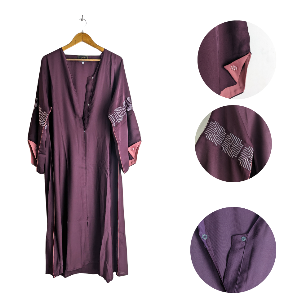 Haleema-50Maroon Abaya for Girls Maroon Color (Size 50) Haleema