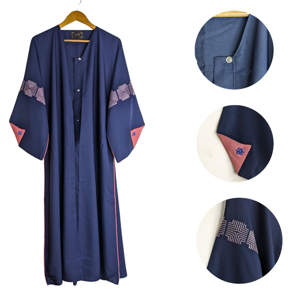 Haleema-58 N-Blue Abaya for Girls N-Blue Color (Size 58) Haleema